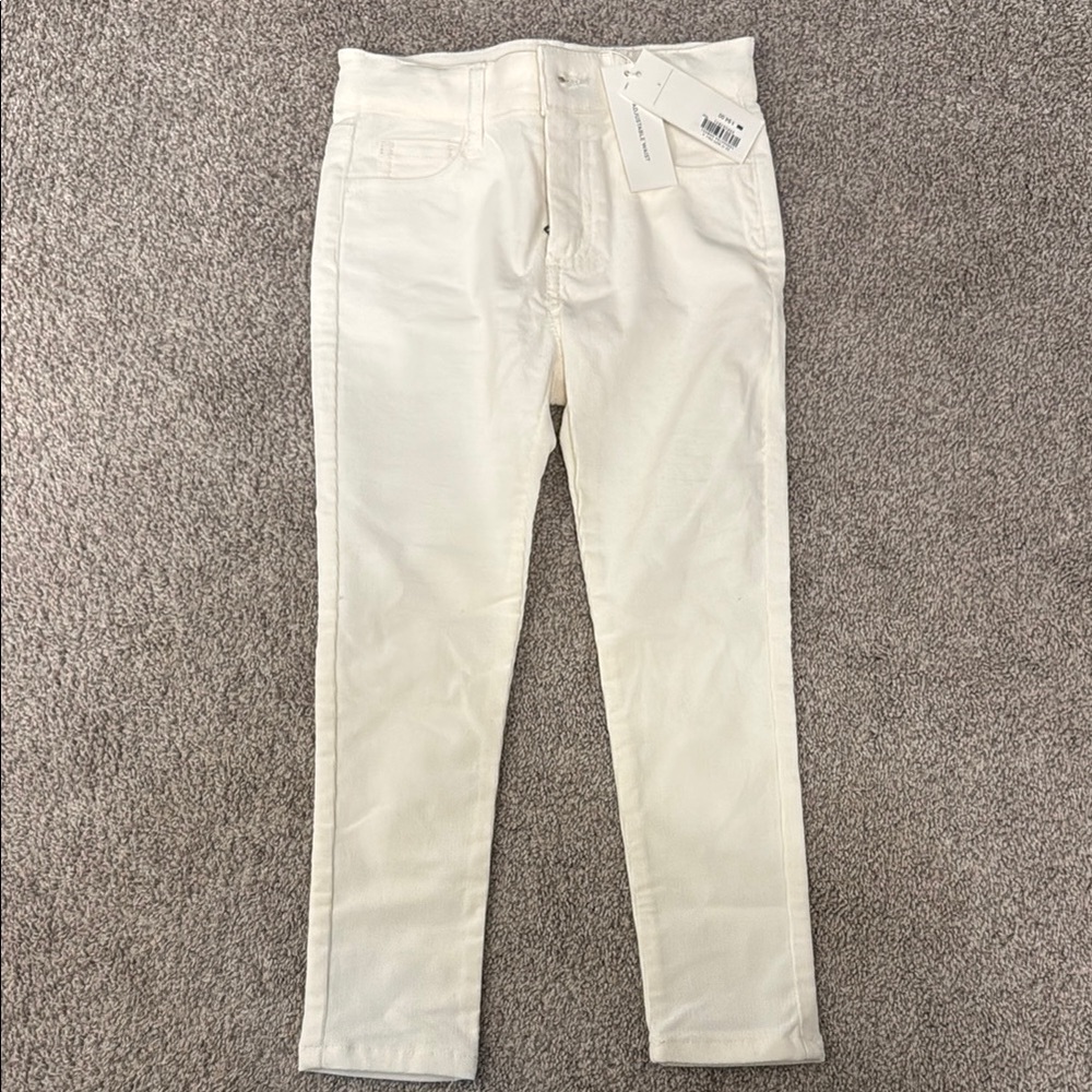 NWT SZ 5 Janie and Jack Cream Velvet Skinny Jeans